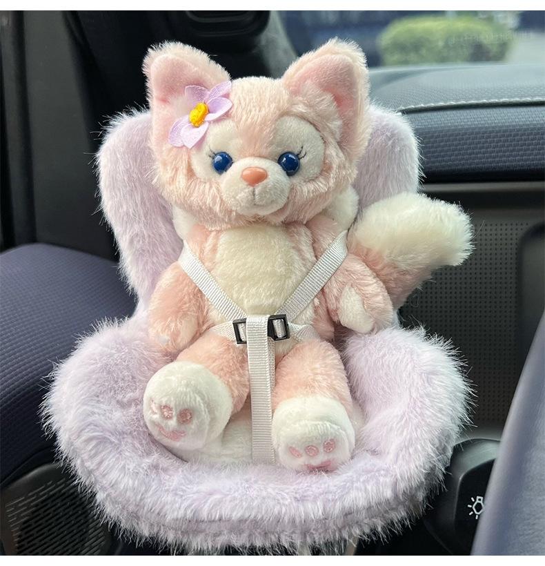 Bezpečnostní autosedačka pro panenku kreslený model židle pro Labubu Dekorace výstupu autosedačky pro panenku Labubu Styling interiéru auta