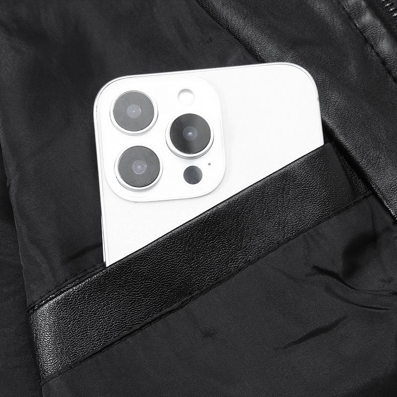 Men's leather jacket spring and autumn new versatile youth handsome PU leather jacket slim-fitting stand-up collar leather top coat