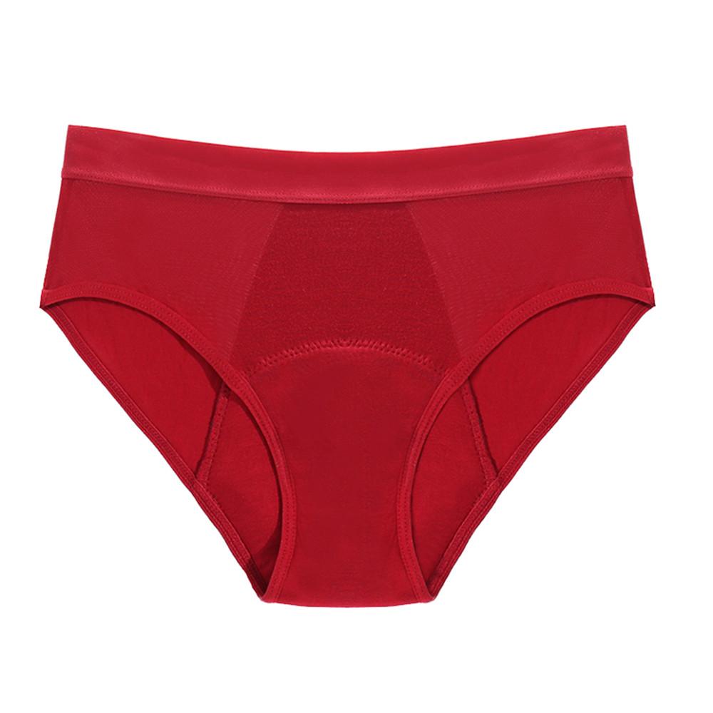 Wholesale Period Panties 4 Layers Leakproof Menstrual Breathable Women s Menstrual Panties Underwear S красный