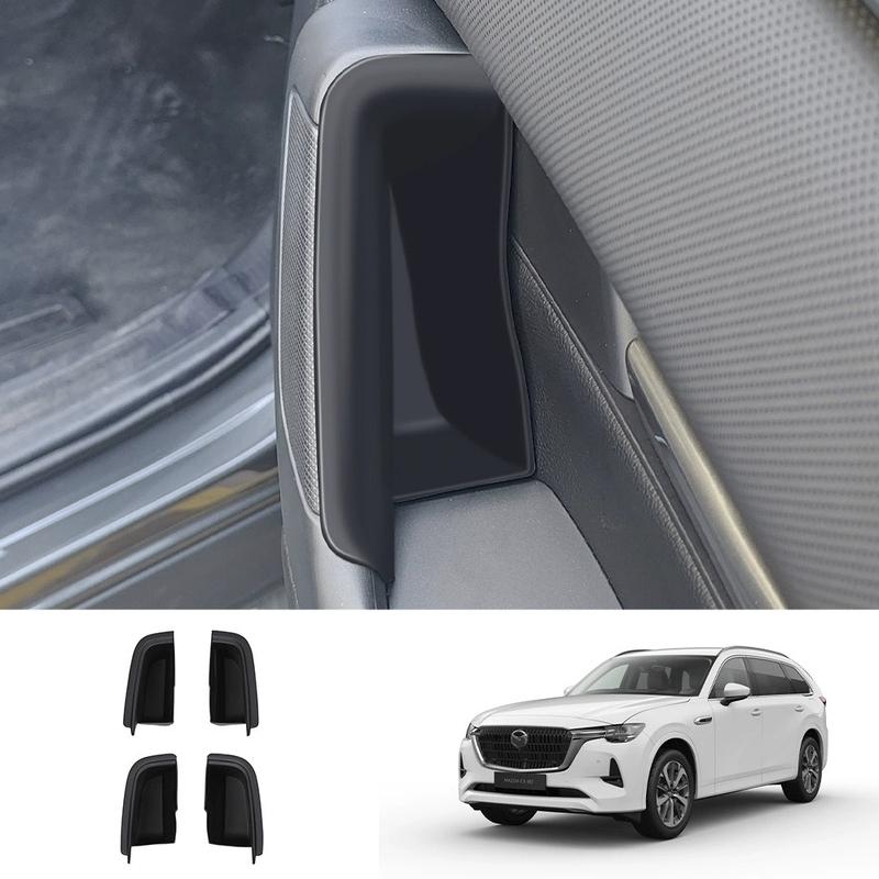 For Mazda CX60 -2025 For CX80 CX90 2024-2025 Front Rear Door Handle Storage Box Holder Side Armrest Organizer Container Tray