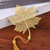 Leaf Vein Metal Bookmark Tassels Book Clip Cute Hollowed Out Bookmark  Student Stationery