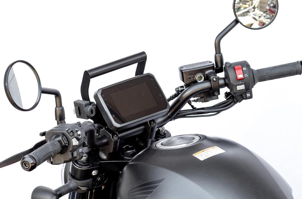 Kijima Rebel Motorcycle Parts Handlebar Mount Bar Stay Steel Matte Black 1100/T 25y- 22.2mm 204-0715