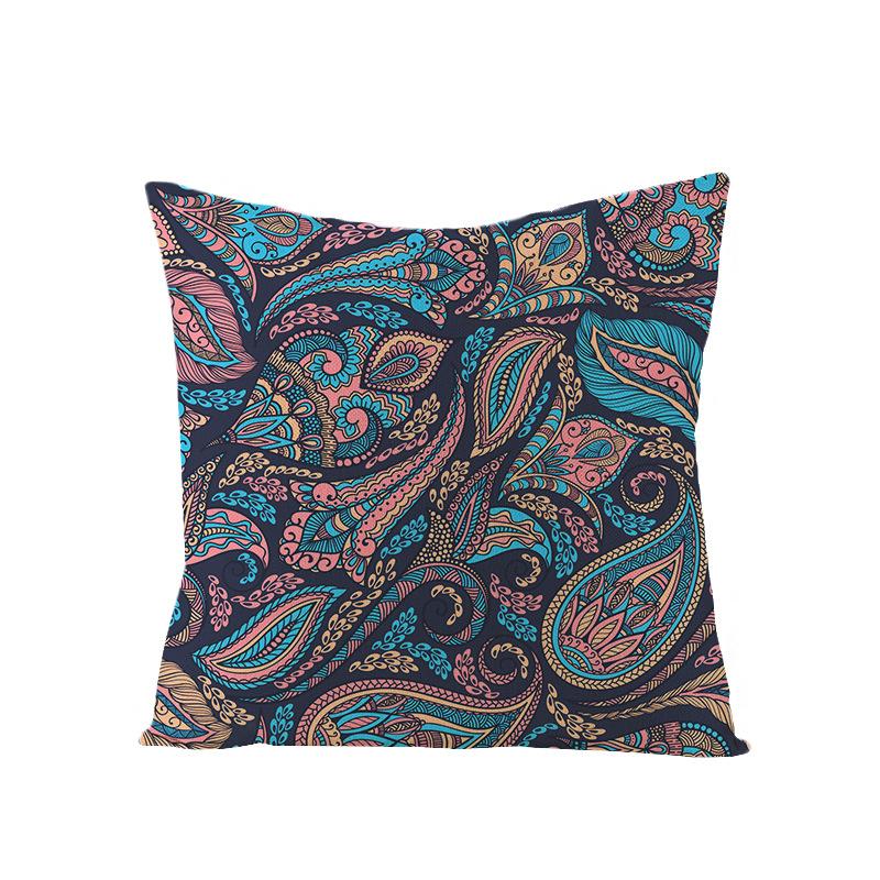 Kombination im Ethno-Stil Polyester Bedruckter Kissenbezug Boho-Stil Kaschmirblume Kissen Lendenkissenbezug