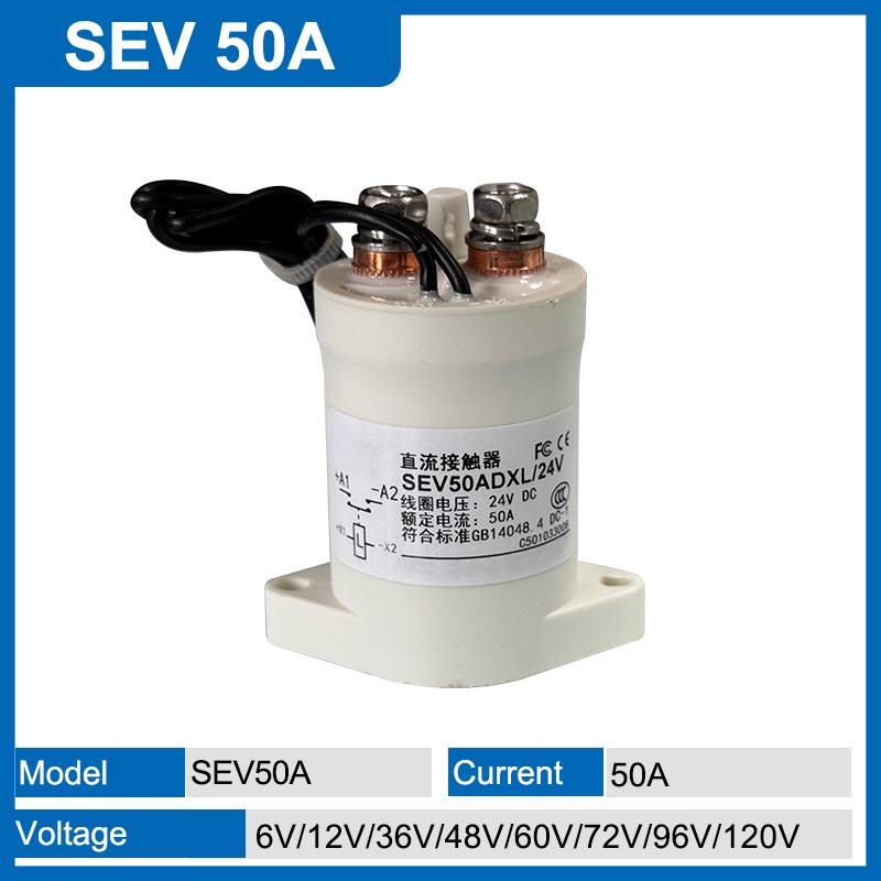SEV30A 100A 200A 300A 400A 600A 12V 72V1NO/1NC High Voltage DC Contactor Uninterruptible Power Supply Equipment Charging Station