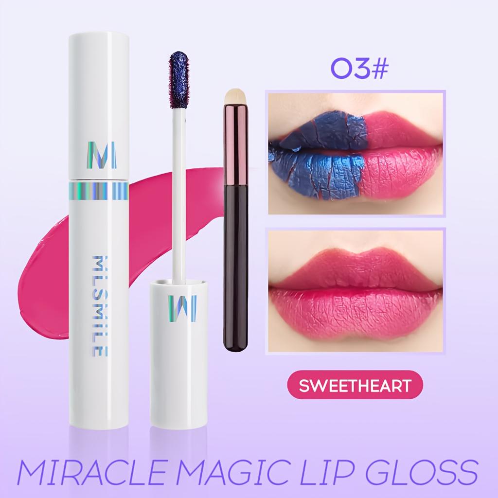Magic Lip Mask Lip Glaze + Lip Brush | Long-lasting, Waterproof, Anti-smudge Lip Glaze, Plant Moisturizing Formula, Matte Lipstick
