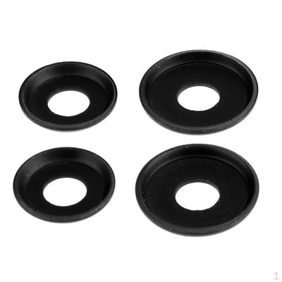 4 Pieces Thickened Replacement LONGBOARD / SKATEBOARD Truck WASHERS - Black