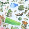 JIANWU 20 Sheets/book Vintage Plant Flower Character Landscape Material Collage Sticker Book Creative DIY Journal Stationery
