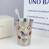 Question Mark Boys and Girls Thickened Anti-fall Stainless Steel Couple Toothbrush Cup Simple Mouthwash Cup Creative Wash Cup