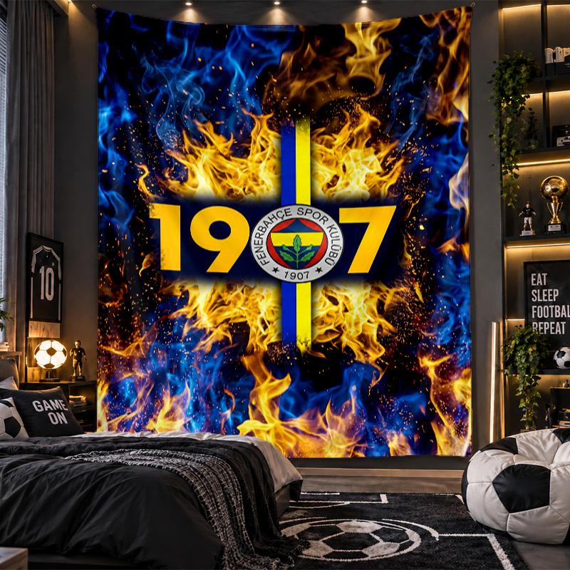 Arazzo da Appendere alla Parete Stampa del Fenerbahçe FC Tessuto per Soggiorno Camera da Letto Decorazione per la Casa