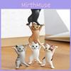 Adorable Cats Pen Holder Doll Ornament With Durable Plastic Earphone Support Stand For Airpods