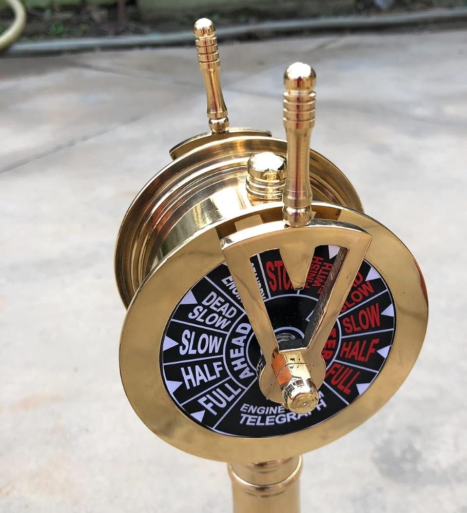 7" Brass Ship Engine Telegraph - Nautical Antique Gift for Collectors - Engraved