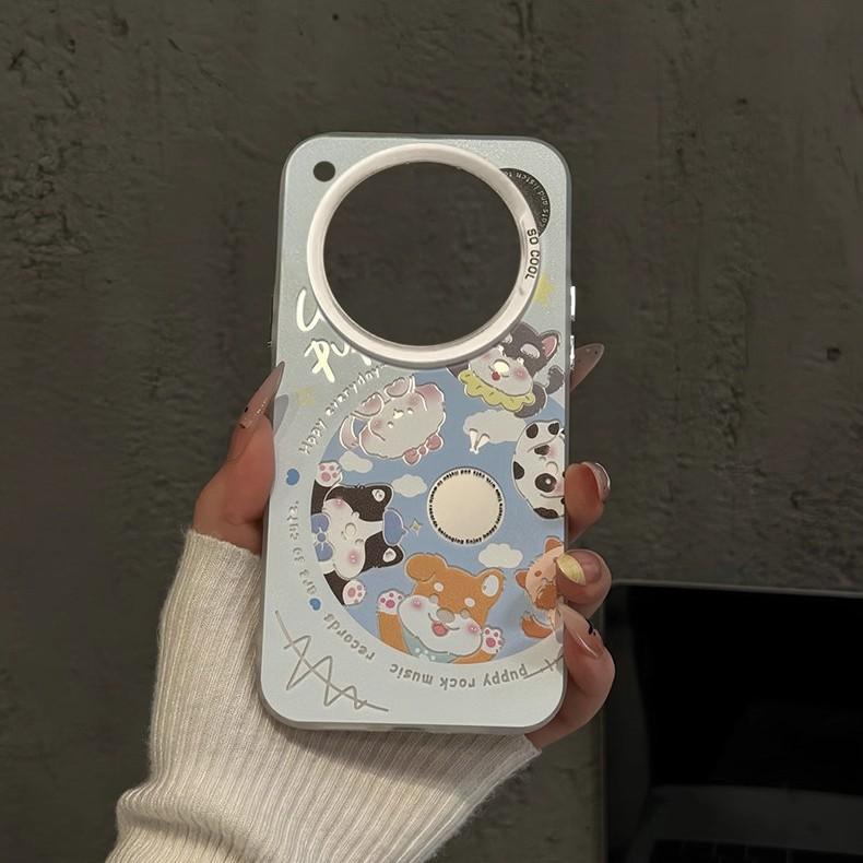 Record Puppy Is Suitable for Huawei Mate70pro Mobile Phone Case, the New Pura80pro Matte Colored Silver Mate60 Card.