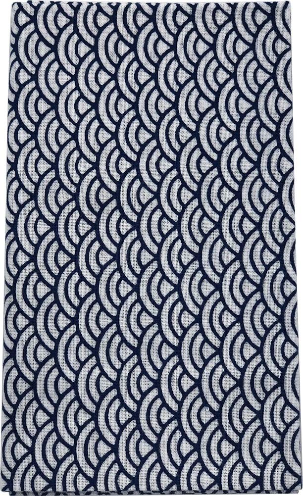 Miyamoto Made in Japan Komon Tenugui Hand 33 x Seigaiha 3572 Miyamoto-Towel Chū-sen Towel, 90cm, Pattern,