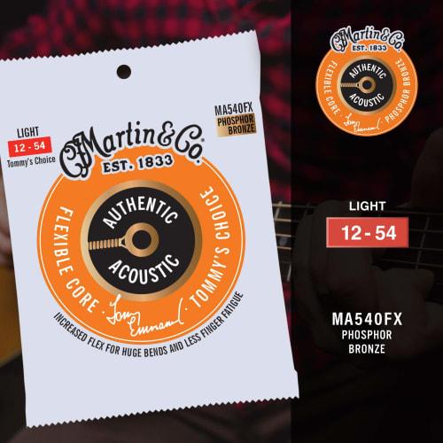 MARTIN MFX740 Flexible Core 92/8 Phosphor Bronze Light Acoustic Guitar Strings