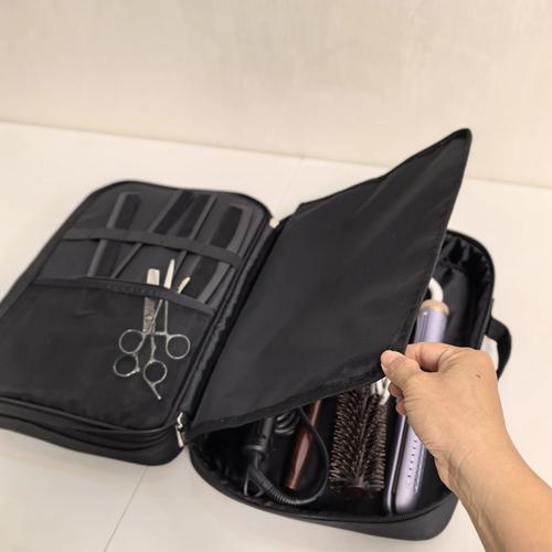 Waterproof Professional Makeup Artist Organizer Bag with Large Capacity for Cosmetic Storage Styling Tools Curling Iron