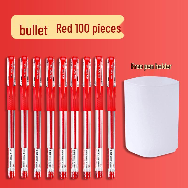 Student Special Red Gel Pen: Push-Type Correcting Pen for Homework & Signatures