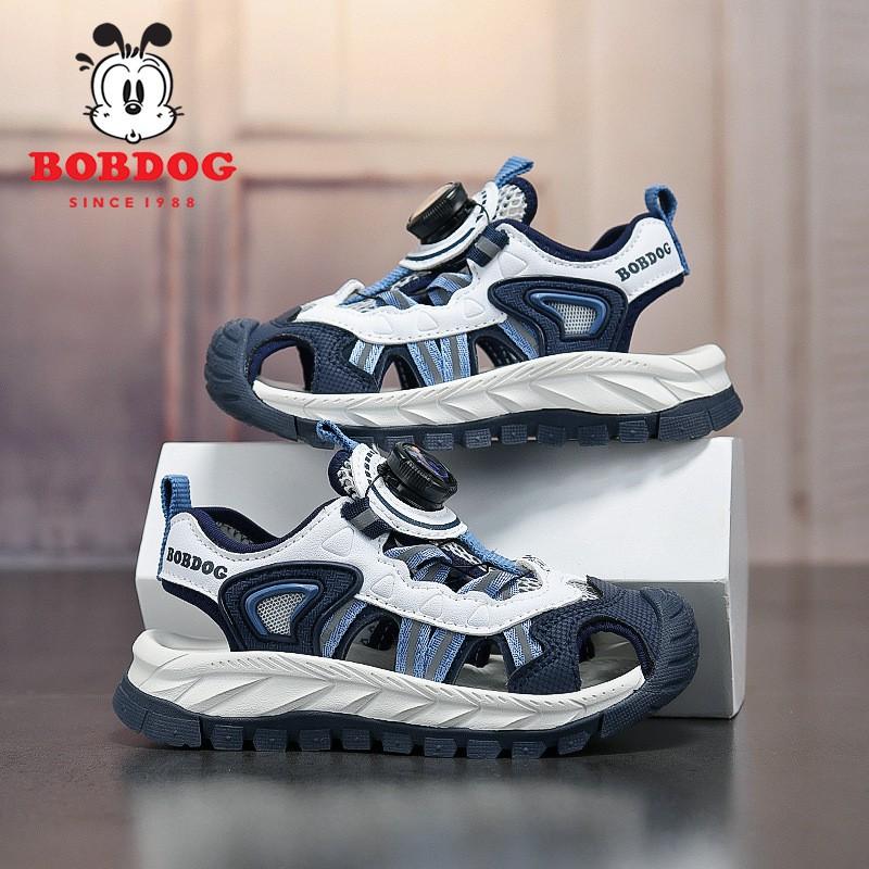 Bobdog Children's Shoes Boys's Sandals 2026 New Topless Anti-slip Anti-collision Beach