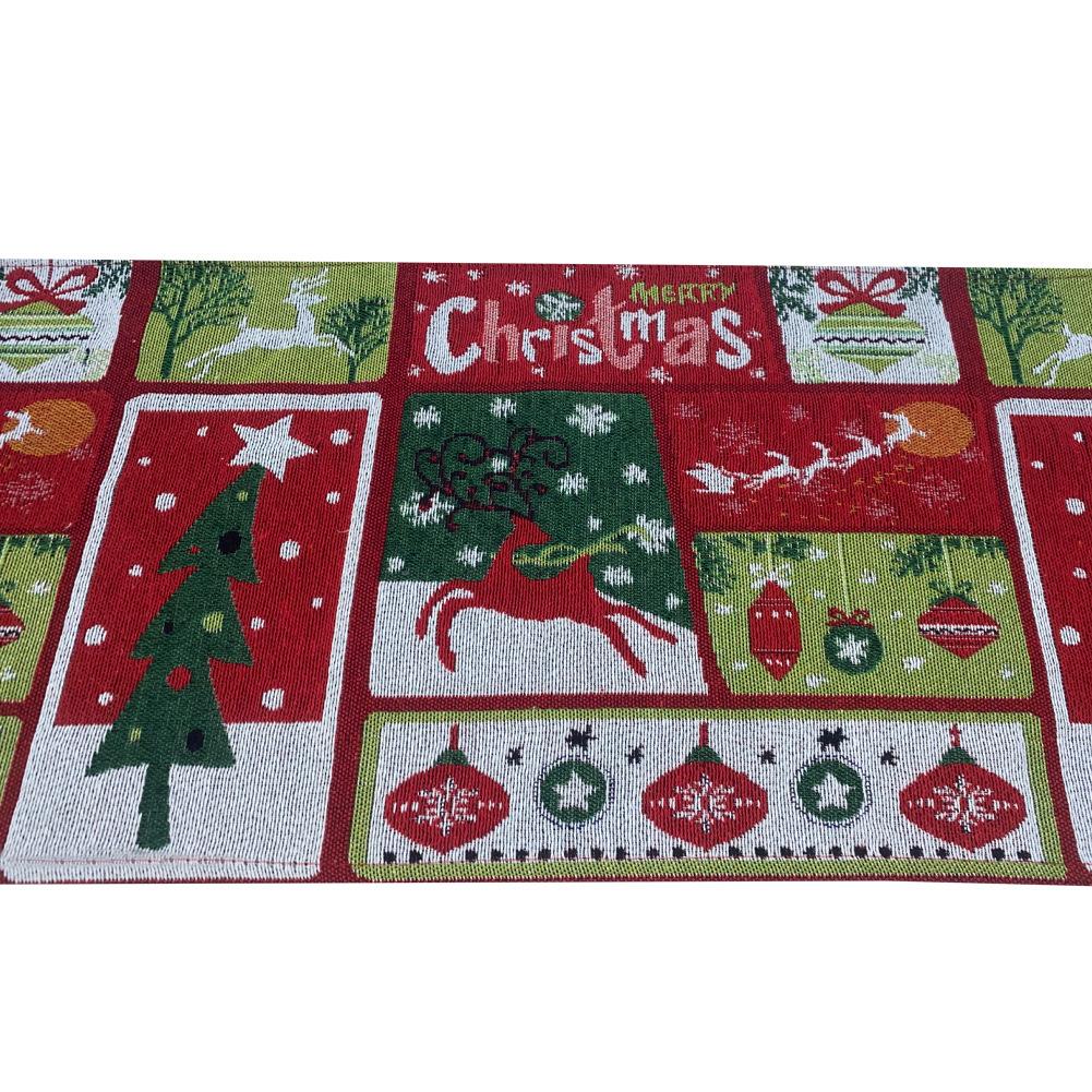 Inyahome Christmas Runner for Table Snowman & Santa Claus Xmas Table Runners for Kitchen Dining & Coffee Table Home Party Decor