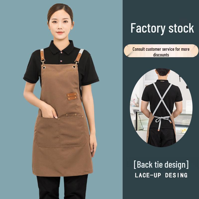 Waterproof & Oil-Proof Canvas Apron - Lightweight, Durable, Custom Logo Option, Perfect for Summer and Workwear; Dirt-Resistant