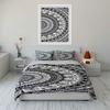 Mandala Pattern Black and White Bedding Set Bedding set (1 duvet cover, 2 pillowcases, duvet not included)