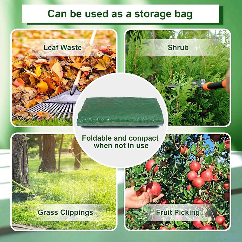 Sacco Compostiera Pieghevole da Giardino con Coperchio Ambientale Organico Fermentazione Rifiuti Collettore Sacchi Rifiuti Compostiera