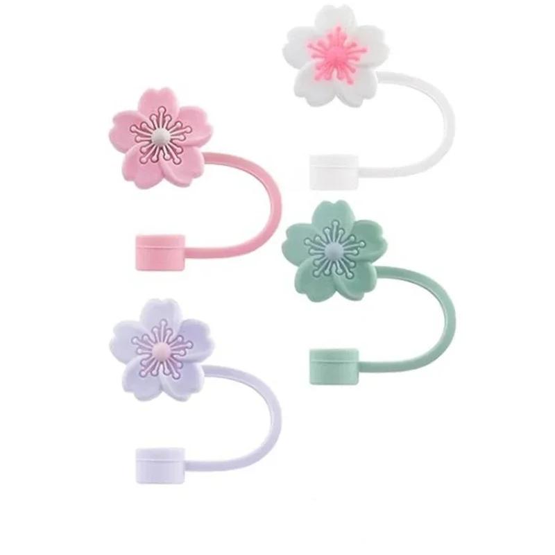 1PC Straw Cover Cap for Water Bottle Cute Begonia Flower Straw Toppers 10mm Straw Cover Cap for Tumblers 40-20 Oz Accessories