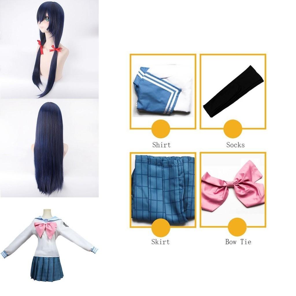 Stylish Sayaka Maizono Danganronpa Anime Uniform Costume Cosplay Suit With Wig