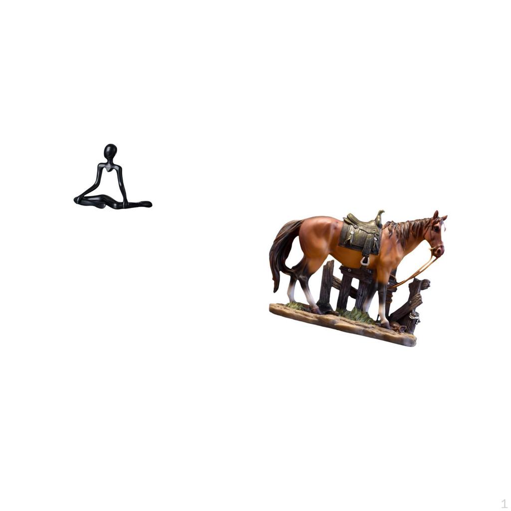 Creative Abstract Thinker Horse Statue Decorative Figurine Unique Resin Sculpture Ornament for