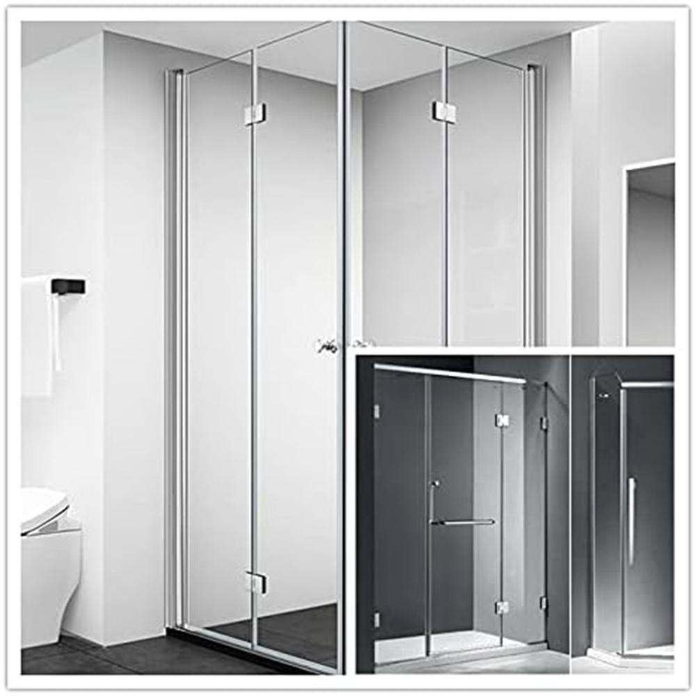 2pcs 180° 304 Stainless Steel Shower Screens Glass Hinge Frameless Door Enclosures