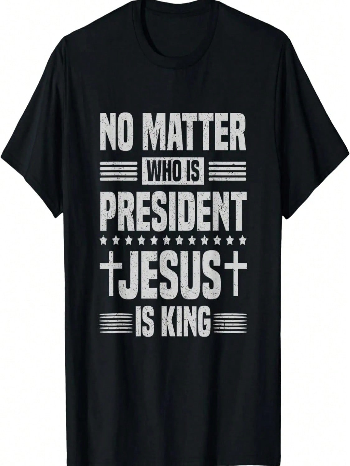 No Matter Who Is The Jesus Is King Retro T-Shirt S разноцветный