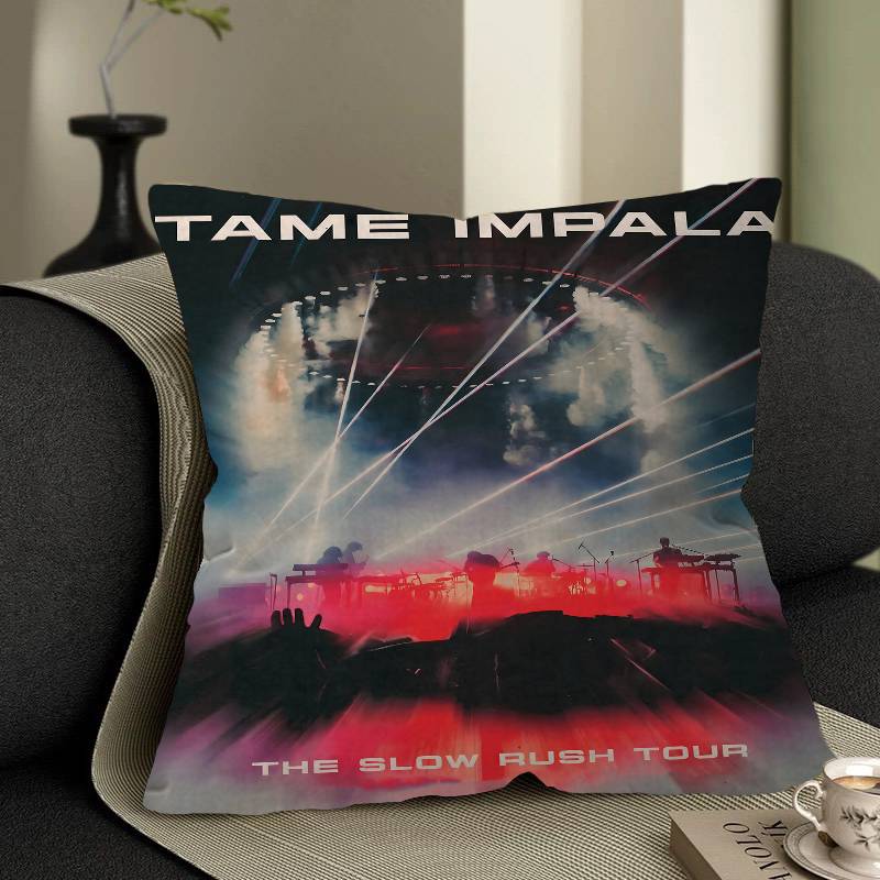 Neue Tame Impala Psychedelische Kissenhülle Kissenbezug Auto Wurfkissenbezug Für Sofa Auto Weihnachtsgeschenk 40x40cm 45x45cm