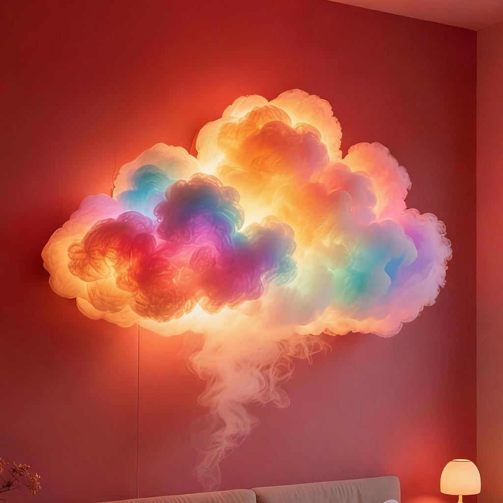 Thundercloud LED Lights for Ceiling USB Thundercloud LED Lamp Set Ambient Music Light USB Desktop Mood Lamp for Bedroom Room