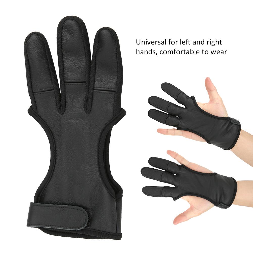 Bow Archery Three Finger Finger Guard Gloves Shooting Protection Protective Gear XL Size