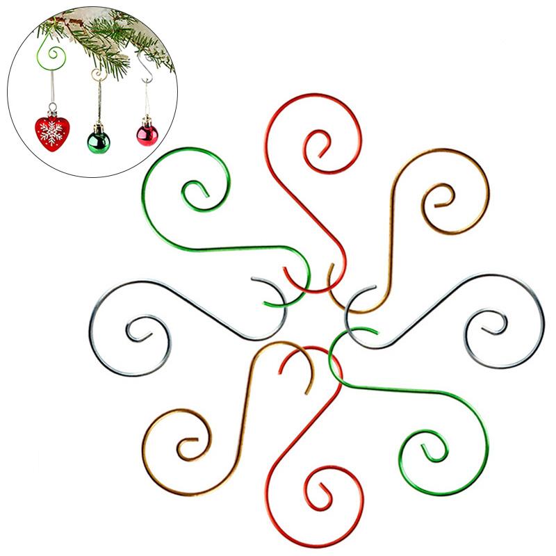 20pcs Christmas Ornament Hooks Metal S-shaped Hooks Holders For Christmas Tree Ball Pendant Hanging Decoration DIY Home Decor
