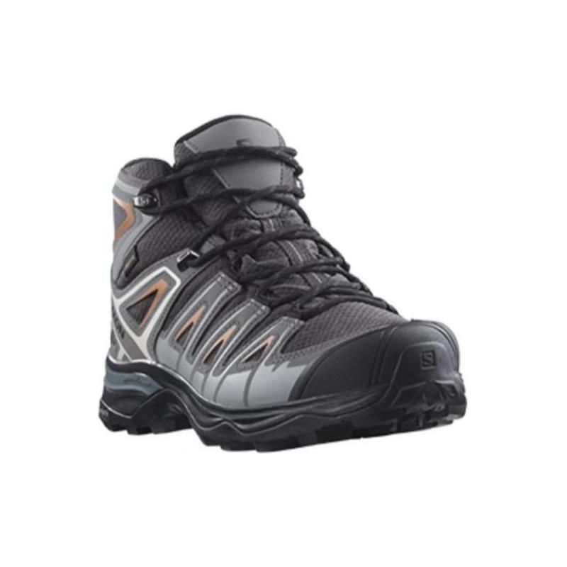 Salomon X Ultra Pioneer Lace-Up Non-Slip Wear-Resistant High-Top Outdoor Functional Shoes Unisex Shoes Gray Orange 471966