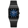 RADO Radar Arch Series Automatic Mechanical Movement Stick Time Markers Luminous Swiss Watch 32.5mm Blue Dial Ceramic Case Rubber Strap R10202209