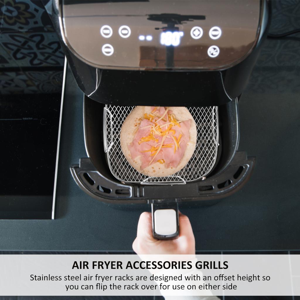 Air Fryer Rack Stainless Steel Dehydrator Rack Multi-Purpose Cooking Rack Airfryer Basket Sturdy Tray Accessories