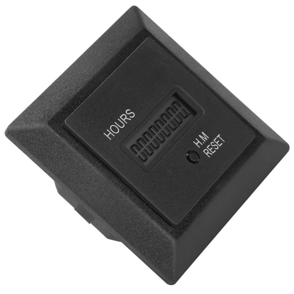 AC 100-240V Digital Display Hour Meter 0 To 999999 Hours 59 Minutes 50/60HZ Hour Timer 72 X 72mm ABS Material