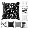 Modern Black and White Geometric Print Cushion Cover Sofa Decor Pillow Case