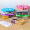 2-Gitter Getreideversiegelungsglas Küche Obst- und Gemüsekonservierungs-Aufbewahrungsbox Lebensmittel Gewürze Versiegelte Plastikbox Reise-Lunchboxen