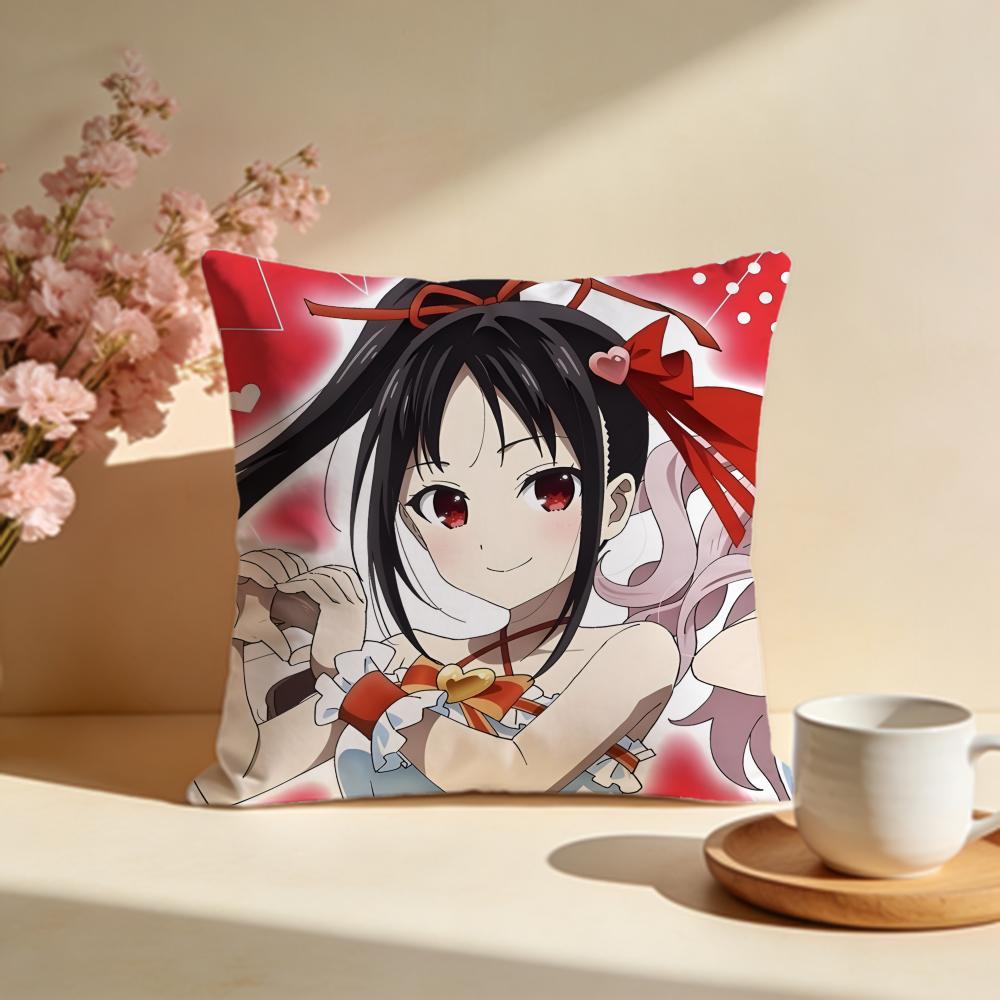 Stylish KKaguyasama Love Is Warable Cushion Cover Stylish Washable Pillow Cover Ideal for Couch Bedroom Car Decoration
