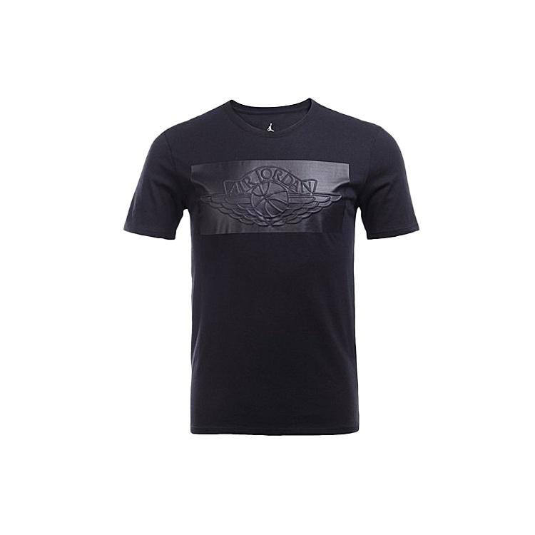 Air Jordan MENS Logo Print Crew-neck Short Sleeve Black Men s 801055-010 L