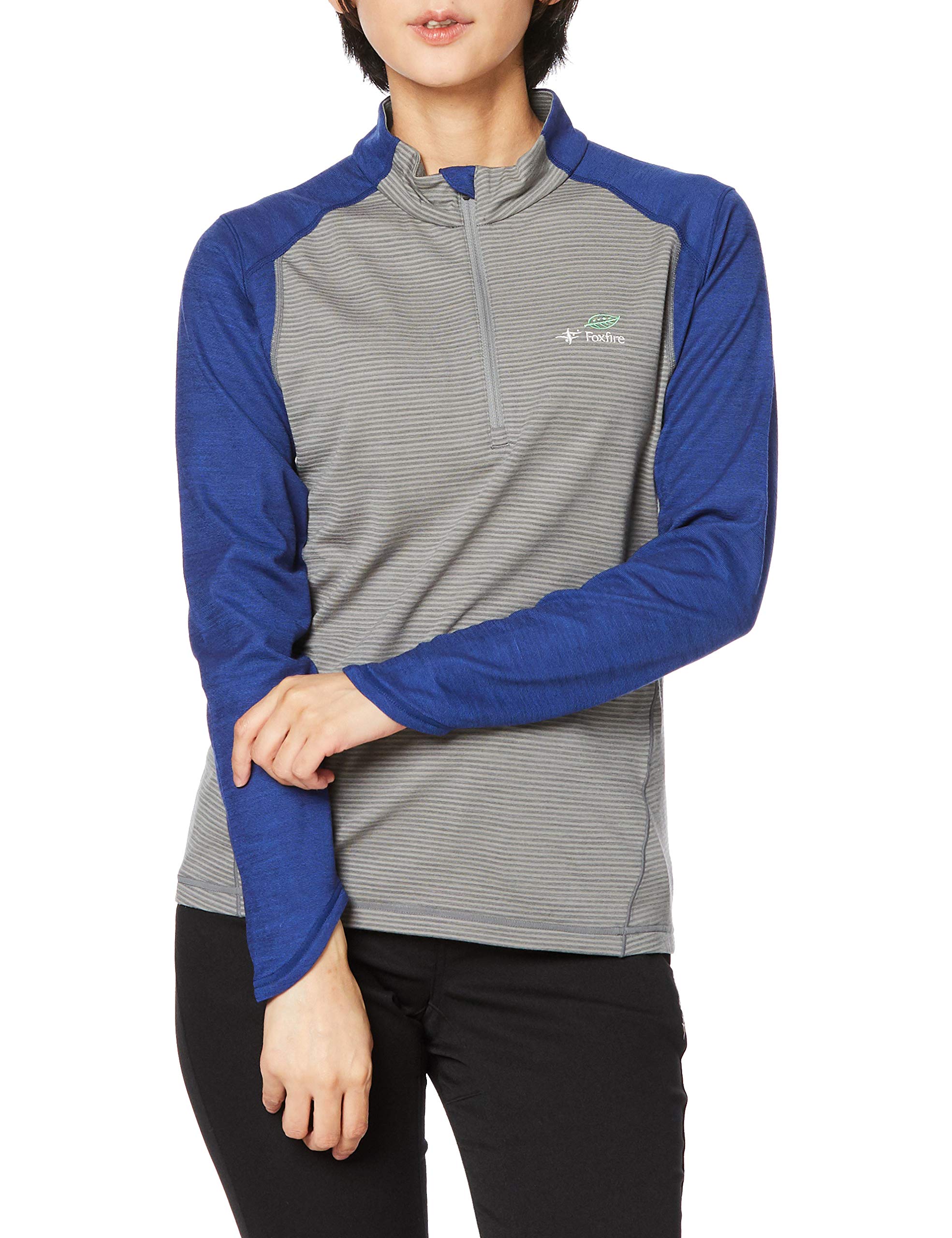 

Foxfire TS Wool Half Zip Sweater, Women s, Gray Striped, Size M (8215055), Moisture-Wicking, Quick-Drying, Perfect for Sports, Size M (Japan Size)