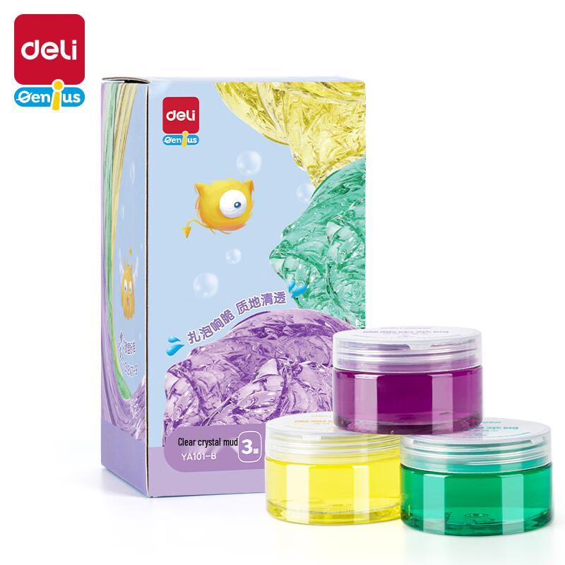 Deli Transparent Crystal Clay Slime Toy