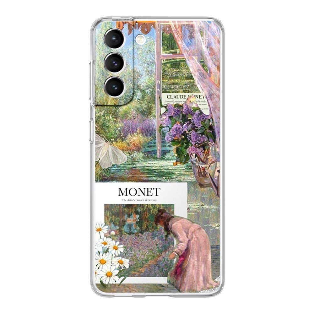 Claude Monet Art Phone Case For Samsung Galaxy S24 S23 S22 S20 Ultra S21 FE 5G S10 S9 Plus S10E S8 Soft Silicone Clear Cover