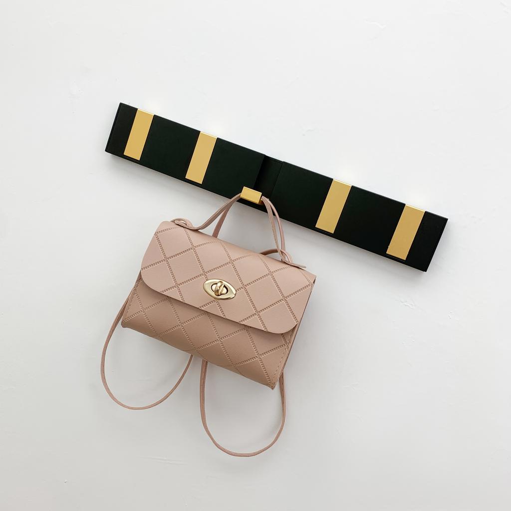 1pc Fashion Embossed Crossbody Bag for Small Square Synthetic Leather Purse with Golden-Tone Clasp Closure,Compact Everyday Bag for Essential