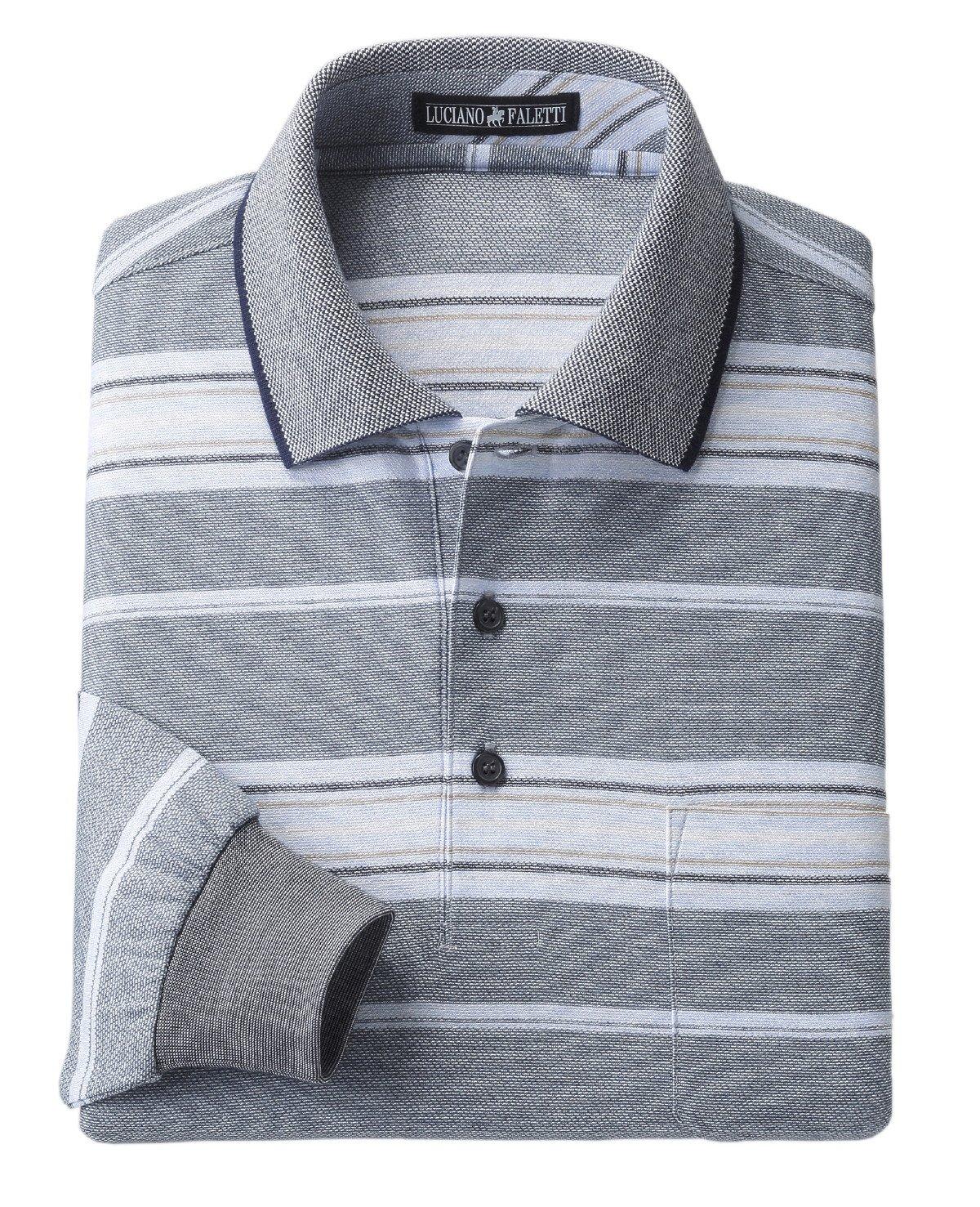 

Polo Long Cotton Made in Blue [Little Island] Men s Shirt, Medium, Sleeve, Jacquard, Blend, Japan, Large, Stretch, Border, Cool, Father s, Tops, синий