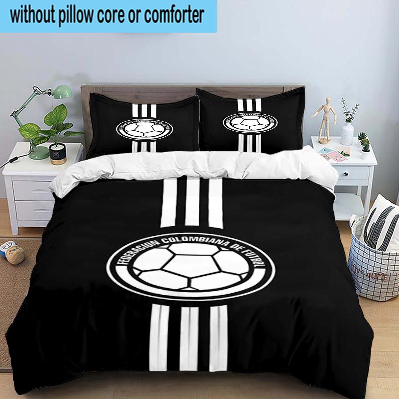Colombian National Football Team 3PCS Bedding Set 2D Printing (Includes 1 Duvet Cover + 2 Pillowcases Coreless), Bedroom decor,Fan Gift