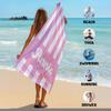 Personalized Striped Beach Towel Microfiber Towel Thin Quick Dry Absorbent for Beach Swimming Yoga Bath Sports