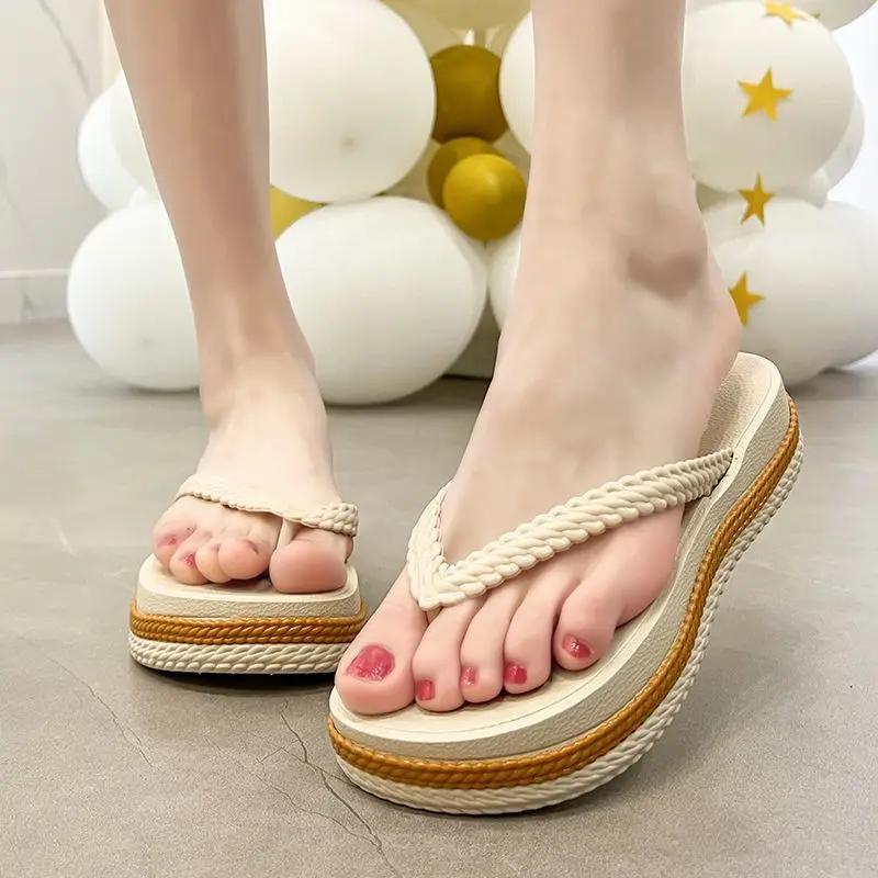 

Домашние кавайные горки для дома, милые женские тапочки и сандалии для гостиной, обувь премиум-класса, летняя обувь 40